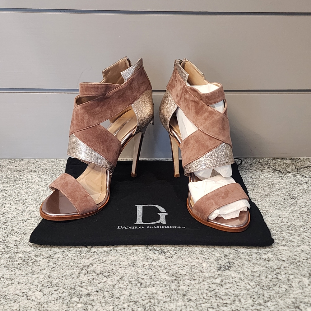 Rose and Gold Strappy Heels